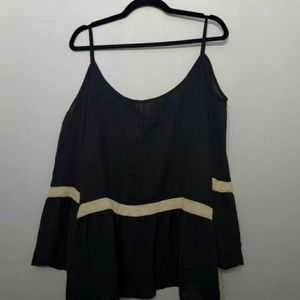 Wet Seal Womens Black Bohemian Cold Shoulder Blouse Plus Size 2X